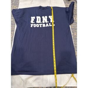 FDNY NYC Fire Department New York City T-shirt Sz XXL Bravest Football Team Blue